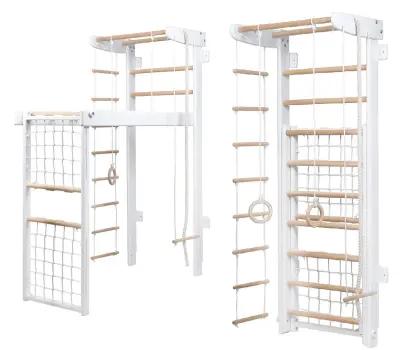 Gimnastična lestev – telovadna, švedska lestev za dom in otroke Winner bela