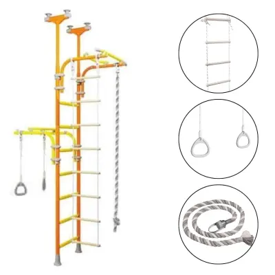 Gimnastična lestev – telovadna, švedska lestev za dom in otroke Transformer - oranžna