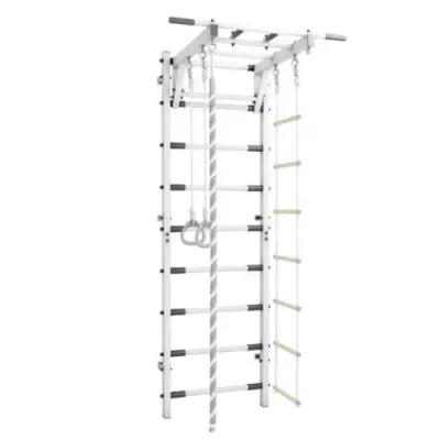 Gimnastična lestev – telovadna, švedska lestev za dom in otrokee Trik - bela