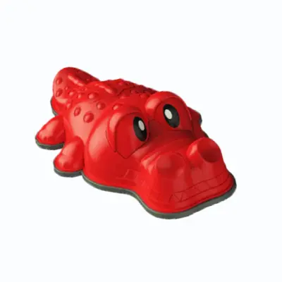 Senzorična pot rečni taktilni ravnotežni kamni Krokodil - rdeča