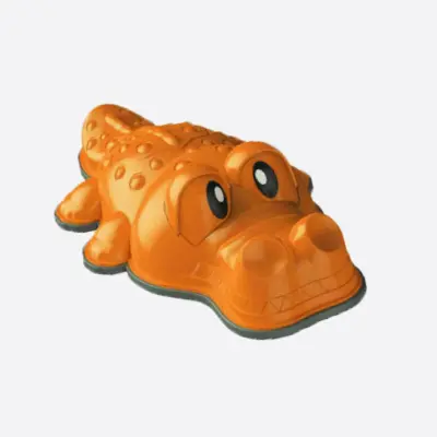 Senzorična pot rečni taktilni ravnotežni kamni Krokodil - oranžna