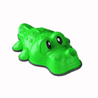 Senzorična pot rečni kamni Krokodil - zelena