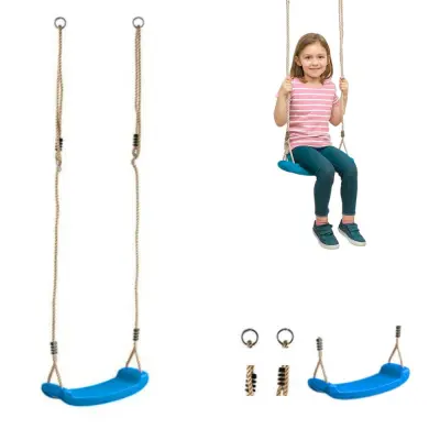 Gugalni sedež deska plastični Zabaven - moder