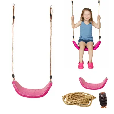 Gugalni plastični sedež - roza