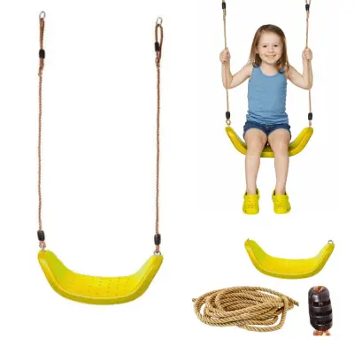 Gugalni plastični sedež - rumena barva