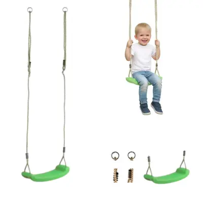 Gugalni sedež deska plastični Zabaven - svetlo zelen