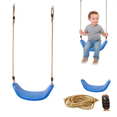 Gugalni sedež plastični - modra barva