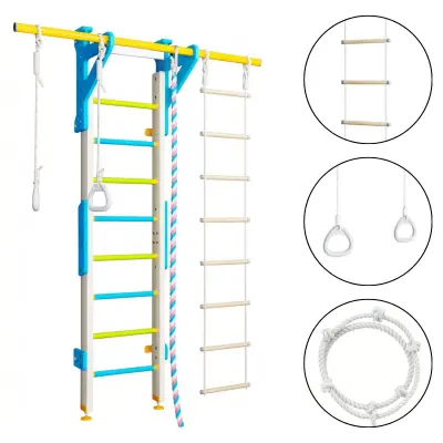 Telovadna, švedska lestev za dom Eco 2 - barvna (Woodsy)