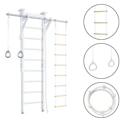 Telovadna, švedska lestev za dom Eco 2 - bela