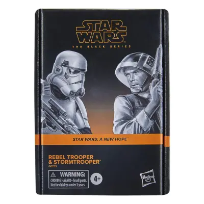 Vojna zvezd Epizoda IV Črna serija Akcijska figura 2-Pack Rebel Trooper & Stormtrooper 15 cm
