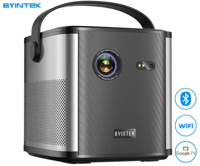 Prenosni 3D LED DLP projektor BYINTEK UFO U80 MAX, GoogleTV, 4K UHD, daljinec, črn