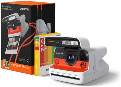 Fotoaparat POLAROID Flip Everything Box, bel, s filmom za 8 slik