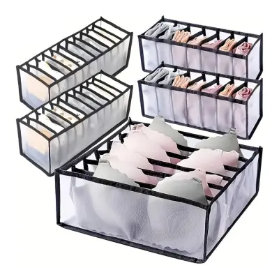 5-delni komplet ločenih škatel za shranjevanje - Organizator za hlače, nogavice in spodnje perilo