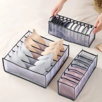 Komplet 3 zložljivih organizatorjev predalov - škatle za shranjevanje spodnjega perila, nogavic in hlač