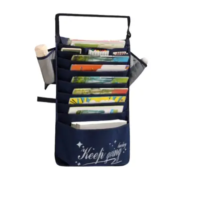 19-Slojni viseči organizator za mizo iz tkanine Oxford - mornarsko moder