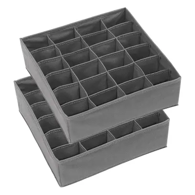 2-Pack Ločeni Škatli za Shranjevanje - Organizator za Hlače, Nogavice & Spodnje Perilo