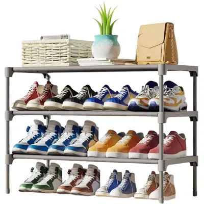 Elegantna kovinska omara za čevlje Grey