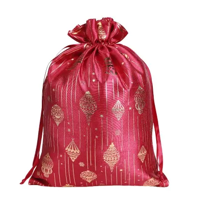 Božične bombažne vrečke z vrvico 20x30cm (2 kosa) - praznične vrečke za darila