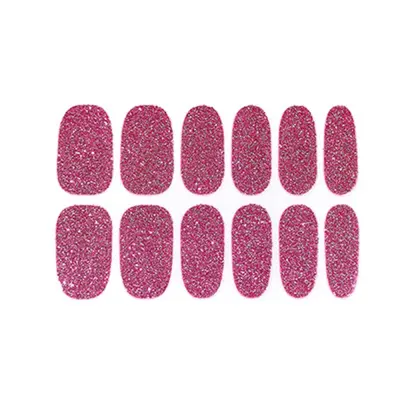 10 Listov Nalepk za Nohte s Pilico - Simpatične in Vodoodporne Nalepke Rose red