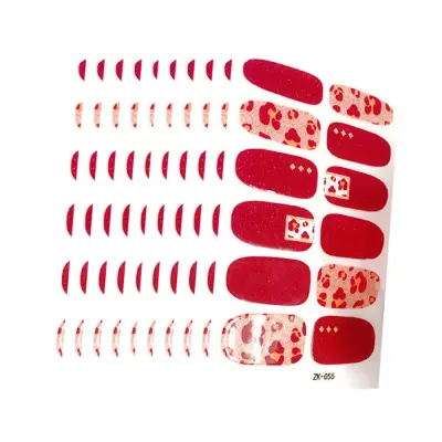 10 Listov Nalepk za Nohte z Pilico - 3D Cvetlični Vodoodporni Okraski