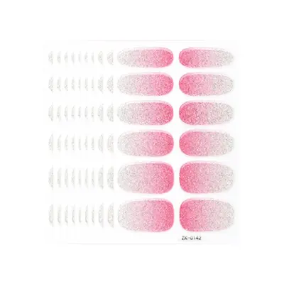 10 Listov Nalepk za Nohte z Gradientnim Bleščicami in Marjeticami s Pilico