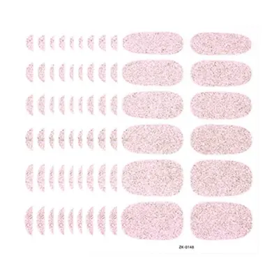 10 Listov Nalepk za Nohte s Pilico - Simpatične in Vodoodporne Nalepke Pink