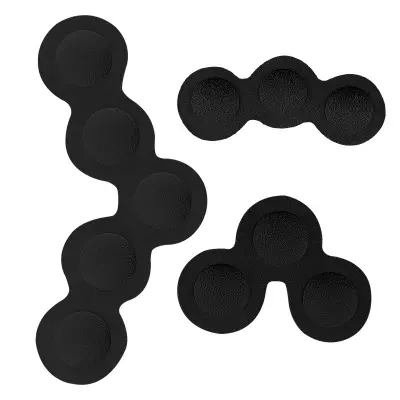 Black Granule Insole Pads - Flat Foot Arch Support, Massage Comfort - 2 Sets