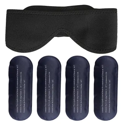 Obloga z ledom za čeljust - Hladna terapija za lajšanje bolečin v bradi in čeljusti Black