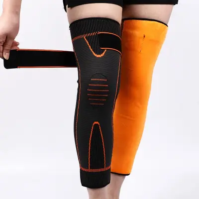 Dolge kolenske opornice iz flisa - toplotni grelniki za noge za tek in kolesarjenje  XL