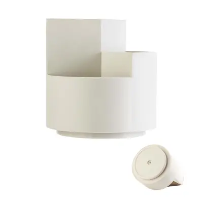 360-stopinjski vrtljiv organizator za čopiče in pisala - namizni shranjevalnik White