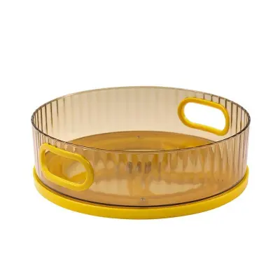 360° Vrtljiv Organizator: Večnamenski Pladenj za Kozmetiko, Začimbe in Več Orange