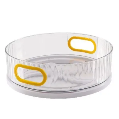 360° Vrtljiv Organizator: Večnamenski Pladenj za Kozmetiko, Začimbe in Več White