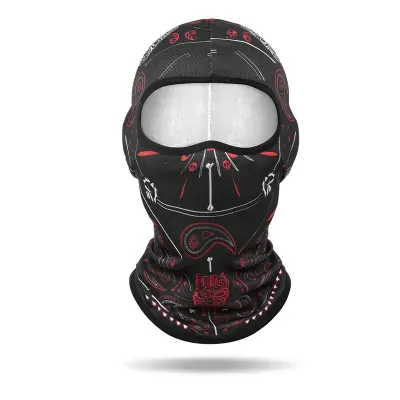 Potiskana mrežasta balaklava Podloga za motoristično čelado - Dihajoča in smešna maska