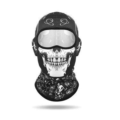 Potiskana mrežasta balaklava pod čelado za motor - Zračna in smešna maska