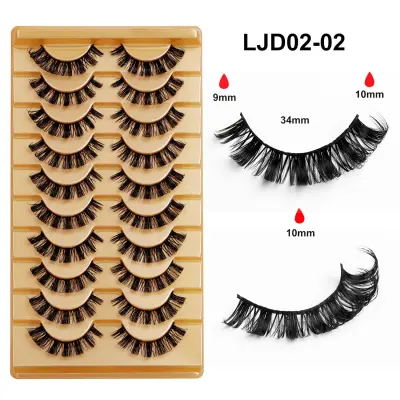 10 parov 5D voluminoznih puhastih umetnih trepalnic - večkratne dramatične