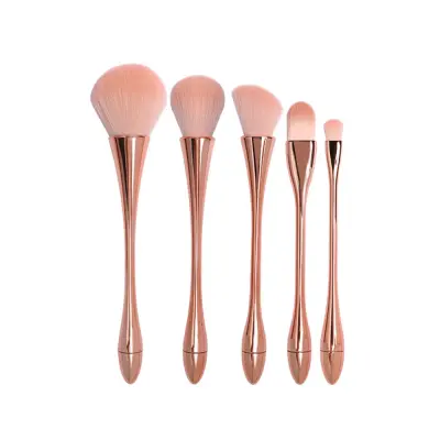 Komplet čopičev za ličenje Rose Gold - 10-delni profesionalni kozmetični čopiči