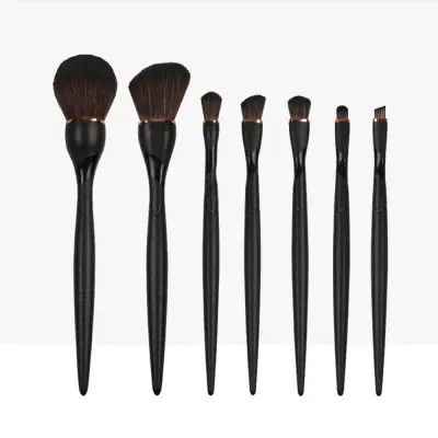 7-delni set čopičev za ličenje - poudarjanje črne - sintetična veveričja dlaka