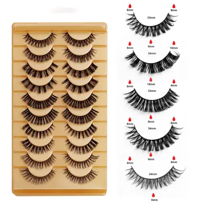 5D Voluminozne puhaste umetne trepalnice - 10 parov za večkratno uporabo