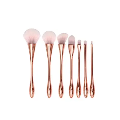 Rose Gold & Pink White Set Čopičev za Ličenje - 10 Kosov z Roza Torbico
