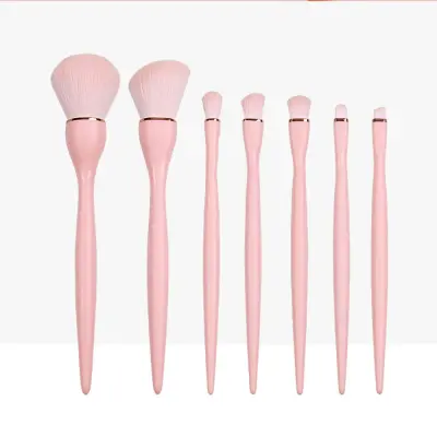 7 Kos Roza Set Čopičev za Ličenje - Mehki Sintetični Lasje, Osnovna Orodja