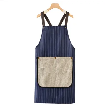 Vrhunski kuhinjski predpasnik z odstranljivimi brisačami - Vodoodporen Blue