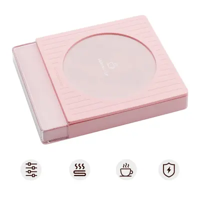 Pametni grelnik skodelic s 4 nastavitvami temperature in samodejnim izklopom Pink