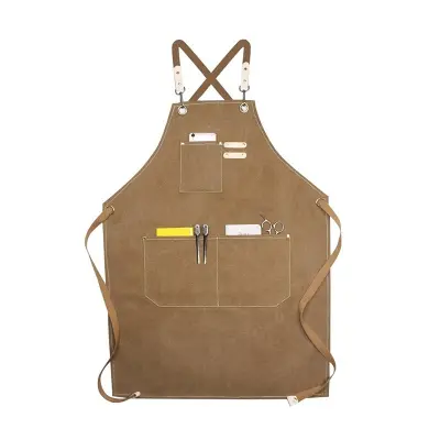 Trpežen platneni vrtnarski predpasnik - za cvetličarje, kuhinje, restavracije