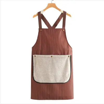 Vrhunski kuhinjski predpasnik z odstranljivimi brisačami - Vodoodporen Brown