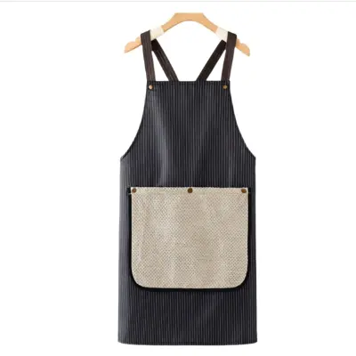 Vrhunski kuhinjski predpasnik z odstranljivimi brisačami - Vodoodporen Black