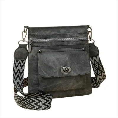 Retro Casual Črna PU Usnjena Torba za Ramo/Preko Telesa z Veliko Prostornino