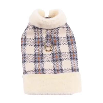 Kockast Flis Telovnik za Hišne Živali - Udobna in Elegantna Oblačila za Pse  XXXL