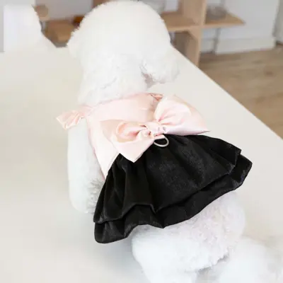 Eleganten dvobarvni pas za hišne ljubljenčke - udoben za mačke in pse Black XL