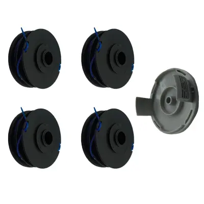 Komplet glave Ryobi za obrezovalnik: RAC123 tuljava (x4) in RAC122 pokrov (x1)