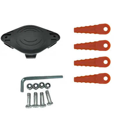 Komplet glave kosilnice - Nadomestna glava x 1 + Rezila x 6, Združljivo z BLACK+DECKER